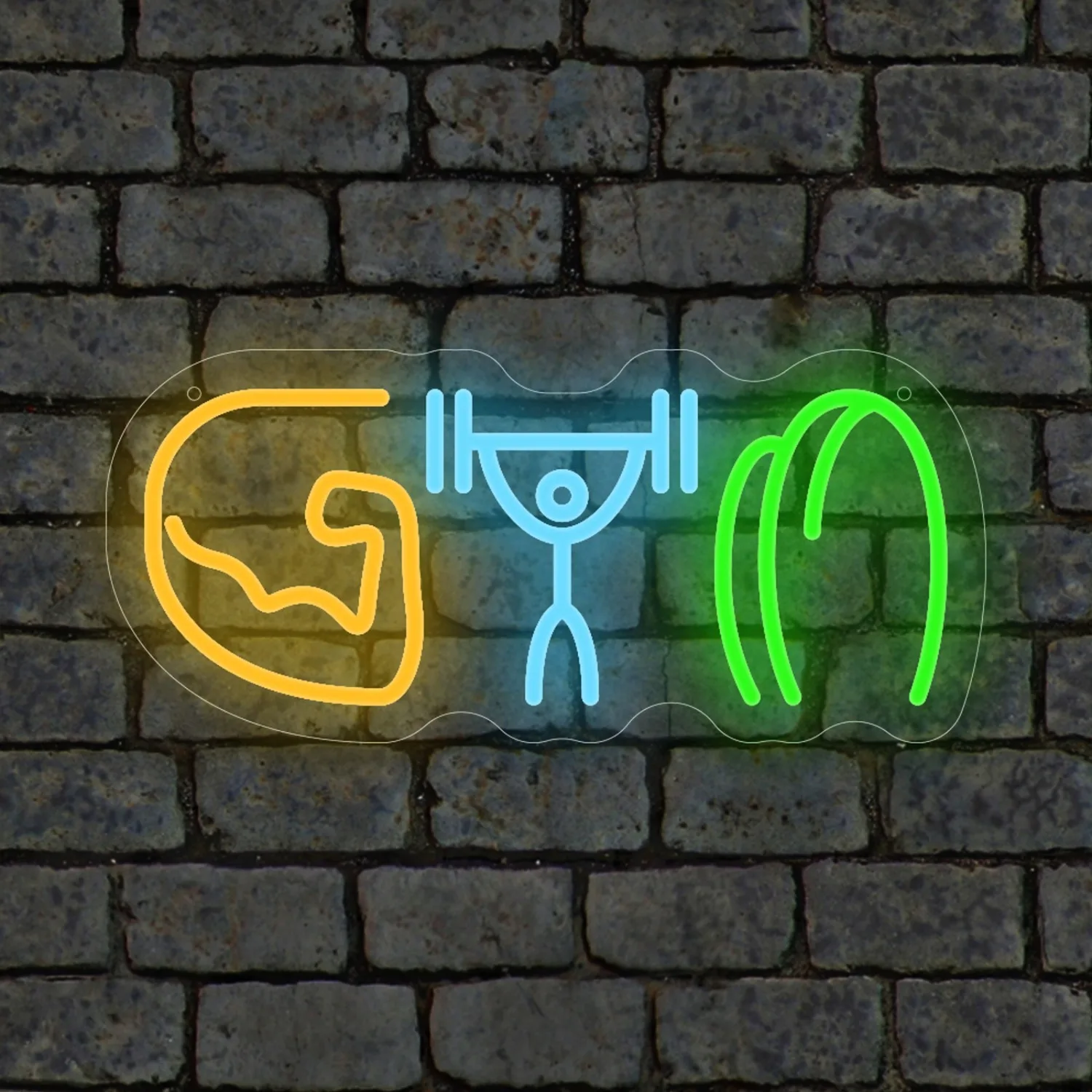 Gym Neon Sign Weightlifting Mu - Home Gym Neon Sign 评论和价格
