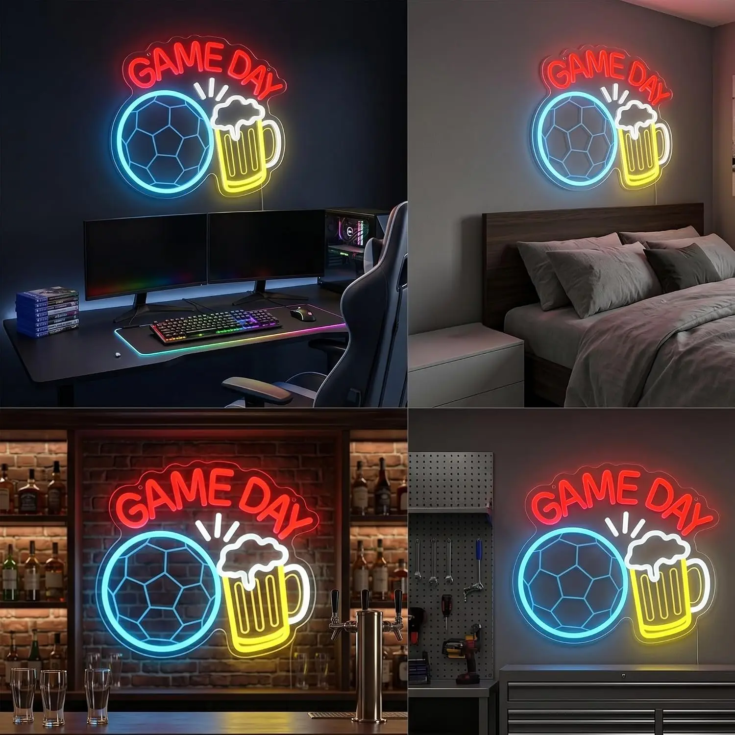 LED Neon Sign Soccer Neon Ligh - Home Gym Neon Sign 评论和价格