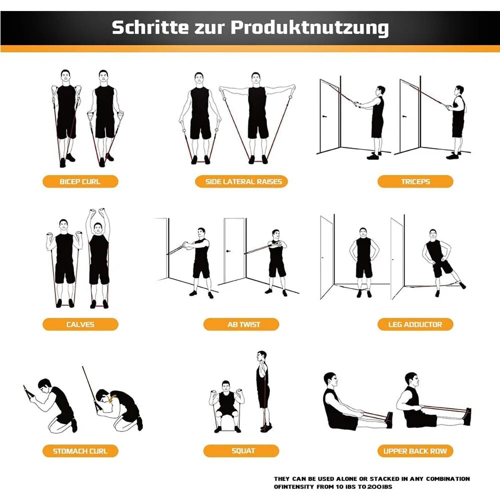 Resistance Bands Set Tension P - Home Gym Routine 评论和价格