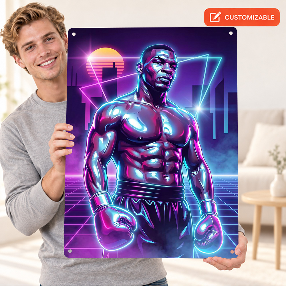Mike Tyson Boxing Textured Met - Home Gym Neon Sign 评论和价格