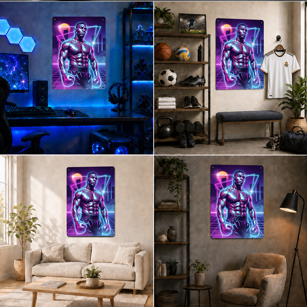 Mike Tyson Boxing Textured Met - Home Gym Neon Sign 评论和价格