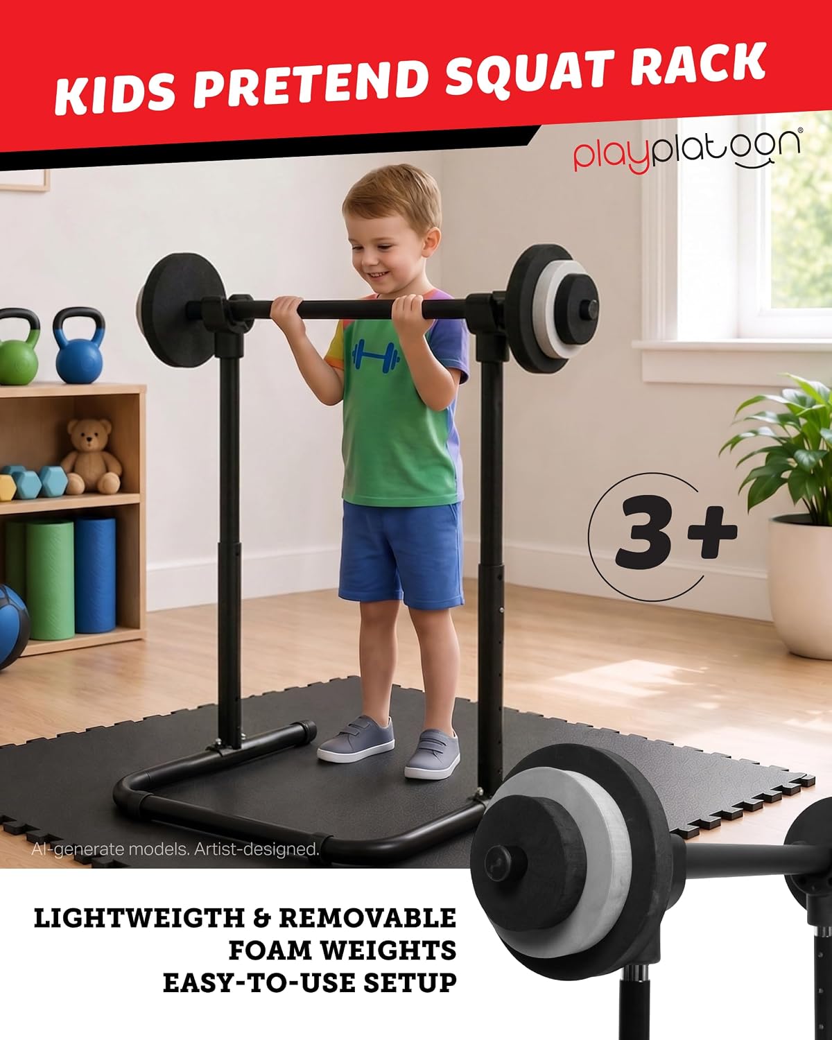 Kids Gym Equipment for Home, W - Home Gym Equipment Set 评论和价格