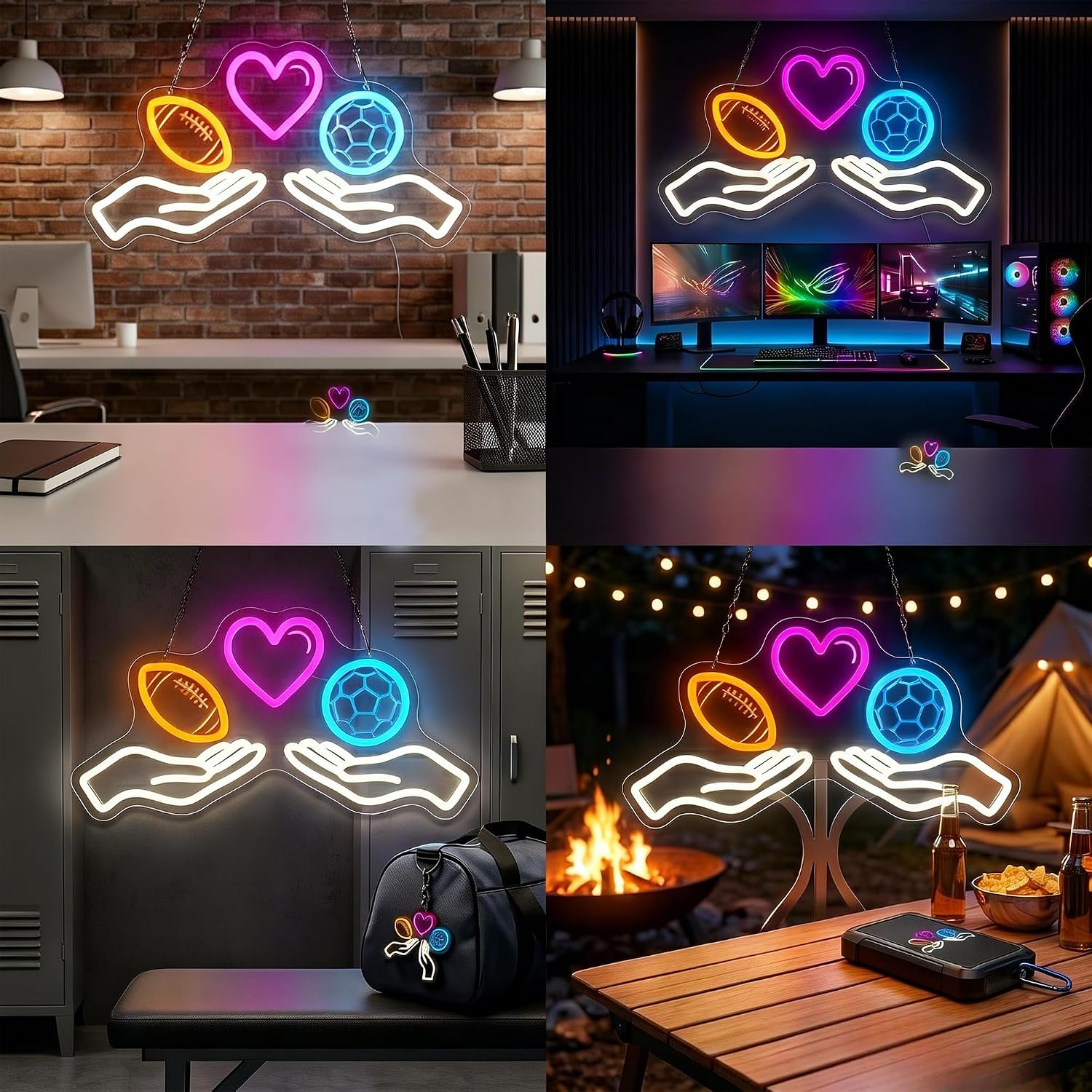 LED Neon Sign Soccer Neon Ligh - Home Gym Neon Sign 评论和价格